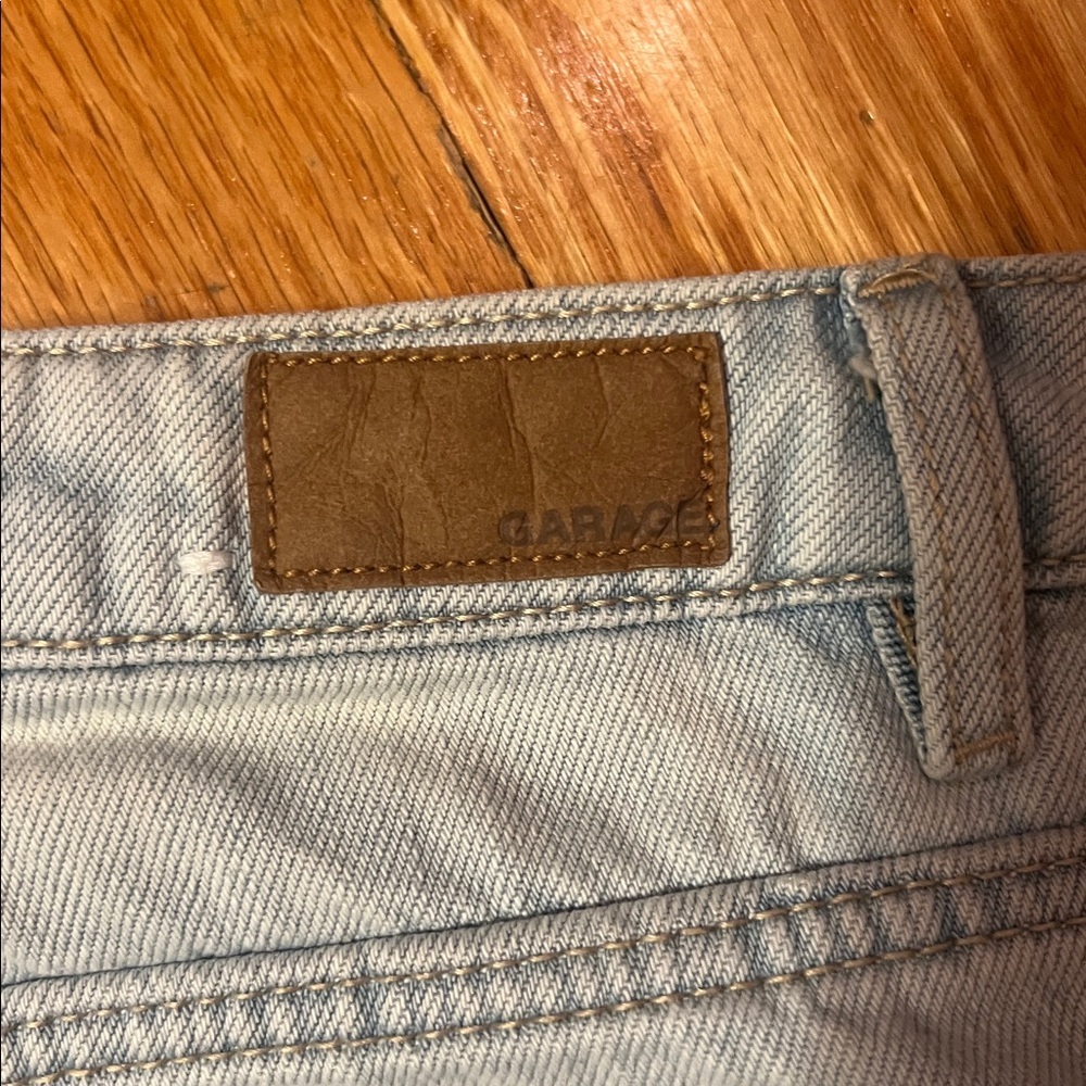 Garage Sky Blue Ripped Denim Shorts - Picture 5 of 5